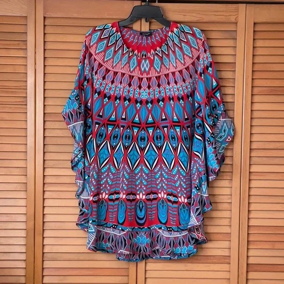 tolani silk tunic dress Silk Narissa Magenta Tunic